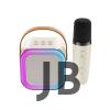 Karaoke Kablosuz Hoparlör Mikrofonlu Rgb Işıklı Bluetooth Speaker Tf Kart/usb Beyaz