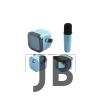 Karaoke Kablosuz Hoparlör Mikrofonlu Rgb Işıklı Bluetooth Speaker Tf Kart/usb Mavi