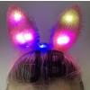 Kenarları Dantelli Pembe Pullu Payetli Led Işıklı Tavşan Kulak Taç 23x19 Cm