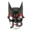 Kırmızı Gözlü Siyah Batman Maske - Lastikli Batgirl Maskesi 28x17 Cm