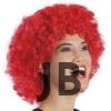Kırmızı Renk Kıvırcık Afro Bonus Peruk