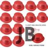 Kırmızı Renk Simli Melon Yuvarlak Parti Şapkası 12 Adet