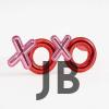 Kırmızı Renk Xoxo Yazılı Parti Gözlüğü 17x7 Cm