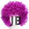 Koyu Mor Renk Violet Afro Bonus Saç Peruk