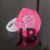 Kristal Tasarımlı Led Glow Işıklı 3 Modlu Pembe Yüzük 3.5 X 5 Cm