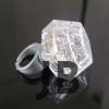Kristal Tasarımlı Led Glow Işıklı 3 Modlu Gümüş Yüzük 3.5 X 5 Cm