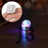 Kristal Tasarımlı Led Glow Işıklı 3 Modlu Gümüş Yüzük 3.5 X 5 Cm