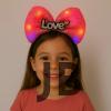 Led Işıklı Love Yazılı Fuşya Fiyonk Taç – Kız Çocuk Parti Tacı