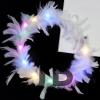 Led Işıklı Rengarenk Yanan 3 Fonksiyonlu Otrişli Parti Tacı Beyaz Renk 12x12 Cm