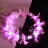 Led Işıklı Rengarenk Yanan 3 Fonksiyonlu Otrişli Parti Tacı Pembe Renk 12x12 Cm