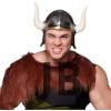 Mega Boynuzlu Viking Ivar Kaskı Eskitilmiş Desen Gümüş Renk
