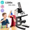 Mikroskop Taşınabilir Set 28 Parça Eğitim Mikroskop Kiti 300x 600x Ve 1200x Çocuklara