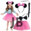 Minnie Kostüm Seti (pembe Tütü Etek + Pembe Taç + Papyon + Kuyruk)