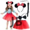 Minnie Mouse Kostüm Seti Etek Taç Kuyruk Papyon Gösteri Seti