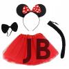 Minnie Mouse Kostüm Seti Etek Taç Kuyruk Papyon Gösteri Seti