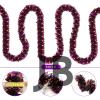 Mor Turuncu Renk 4 Cm Genişlik Garland Çift Renk Sim Süs 180 Cm