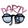 Party Yazılı Simli Pembe Renk Parti Gözlüğü 15x7 Cm