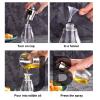 Paslanmaz Çelik Başlıklı Cam Spray Yağdanlık