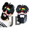 Rasta Peruklu Rasta Sakallı Bob Marley Bıyıklı Parti Gözlüğü 27x18 Cm