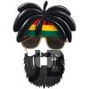 Rasta Peruklu Rasta Sakallı Bob Marley Bıyıklı Parti Gözlüğü 27x18 Cm