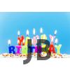 Rengarenk Happy Birthday Yazılabilen Doğum Günü Mumu