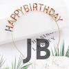 Rengarenk Kristal Taşlı Ekstra Lüks Gümüş Kaplama Happy Birthday Taç 16x17 Cm