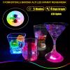 Renkli Led Işıklı Bardak Altlığı - Dekoratif (12 Adet, Pilli)