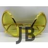 Retro Gözlük - 80 Li 90 Lı Yıllar Parti Gözlüğü Gold Renk 8x13 Cm