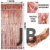Rose Gold Püsküllü Kapı Perdesi - Parti, Bekarlığa Veda, Doğum Günü 1x2 M