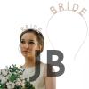 Rose Gold Renk Bekarlığa Veda Kristal Taş Bride Tacı İthal 16x10 Cm