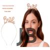 Rose Gold Renkli Taşlı “bride” Gelin Tacı – El Yazısı Yazı Tipiyle