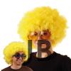 Sarı Renk Kıvırcık Afro Bonus Peruk