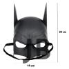 Siyah Renk Çocuk Boy Arkadan Lastikli Batman Maskesi A Kalite  20x14 Cm