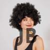 Siyah Renk Kıvırcık Afro Bonus Peruk