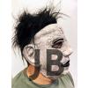 Siyah Saçlı Michael Myers Lateks Yüze Tam Yapışan Et Maske Korku Maskesi