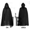 Siyah Uzun Pelerin 120 Cm Kapüşonlu – Cosplay Ve Parti Kostümü