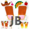 Sombrero Hawaii Fiesta Meyve Figürlü Yaza Merhaba Gözlük