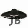 Sombrero Meksika Şapkası Mariachi Gümüş Şeritli Yetişkin Boy