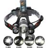 T6 Kafa Feneri 5000 Lumens 3xcree Xm-t6+2r5 Lamba Led Kamp Lambası