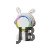Taşınabilir Rgb Işılı Sevimli Figürlü Mikrofonlu Karaoke Bluetooth Hoparlör Krem