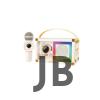 Taşınabilir Rgb Işılı Sevimli Figürlü Mikrofonlu Karaoke Bluetooth Hoparlör Krem
