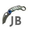 X05bl Gümüş Karambit 17 Cm - Metal Saplı, Manuel