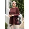 Yeni Stil Kahve Arma Detaylı Tunik 10020