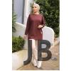 Yeni Stil Kahve Arma Detaylı Tunik 10020