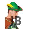 Yeşil Renk Robin Hood Şapkası Sarı Tüylü