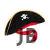 Yetişkin Boy Kadife Jack Sparrow Denizci Kaptan Jack Korsan Şapkası 50x20 Cm