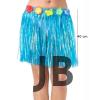 Yetişkin Ve Çocuk Uyumlu Mavi Renk Püsküllü Hawaii Luau Hula Etek 40 Cm